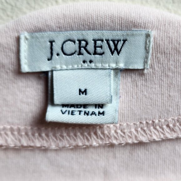 J. Crew Pink Scalloped Neckline Jersey Size Medium - Picture 7 of 14